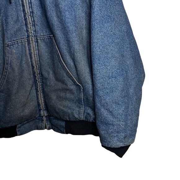 Vintage Key Denim Hooded Active Jacket Made In USA XL - Picture 4 of 9